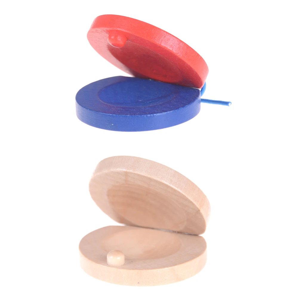 

new Wooden Castanet Percussion Instrument Toy Children Kid Xmas Musical Instrument Learning & Education Toy Gift