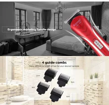 Kemei KM-1409 Profissional máquina de Cortar Cabelo Elétrica Trimmer alipearl cabelo unice cabelo Plug UE Barbeador Elétrico Recarregável Homens Bea