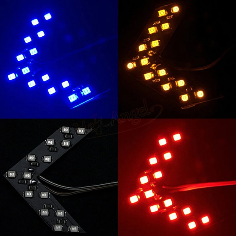 

1pc 14 SMD LED Arrow Panel For Car Rear View Mirror Indicator Turn Signal Lamp Car LED Rearview Mirror Light