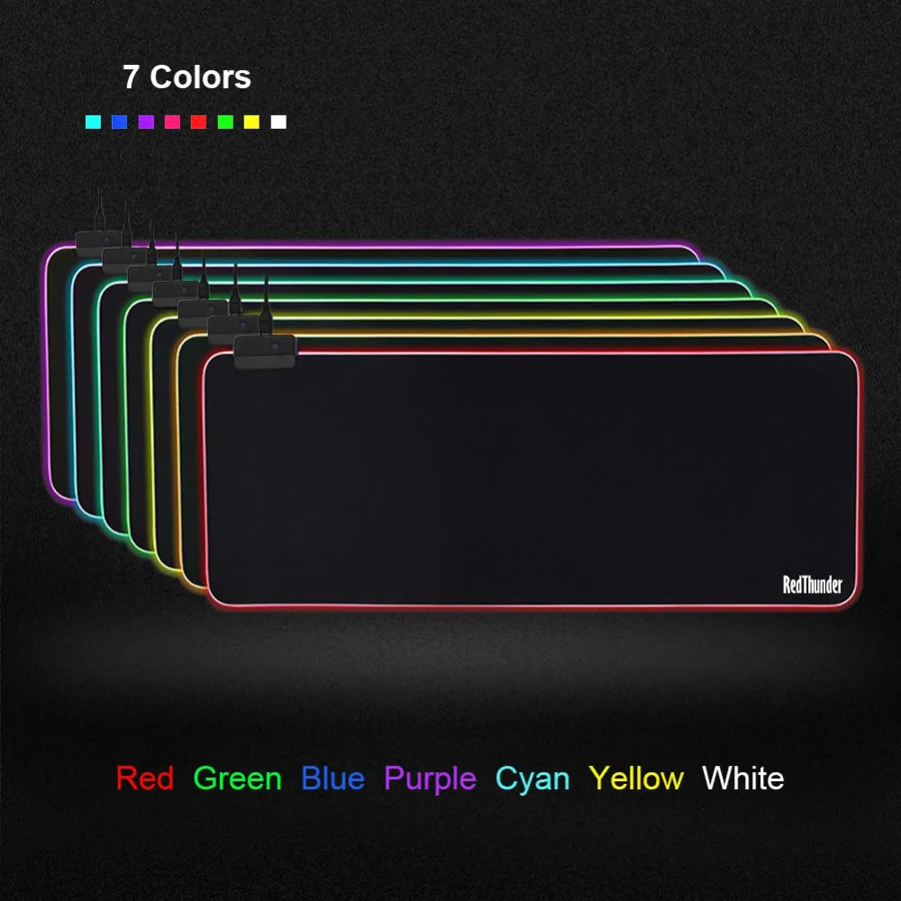RedThunder RGB Gaming Mouse Pad Upgrade 80X30cm Large Glowing Extended Mousepad Gaming Keyboard Pad