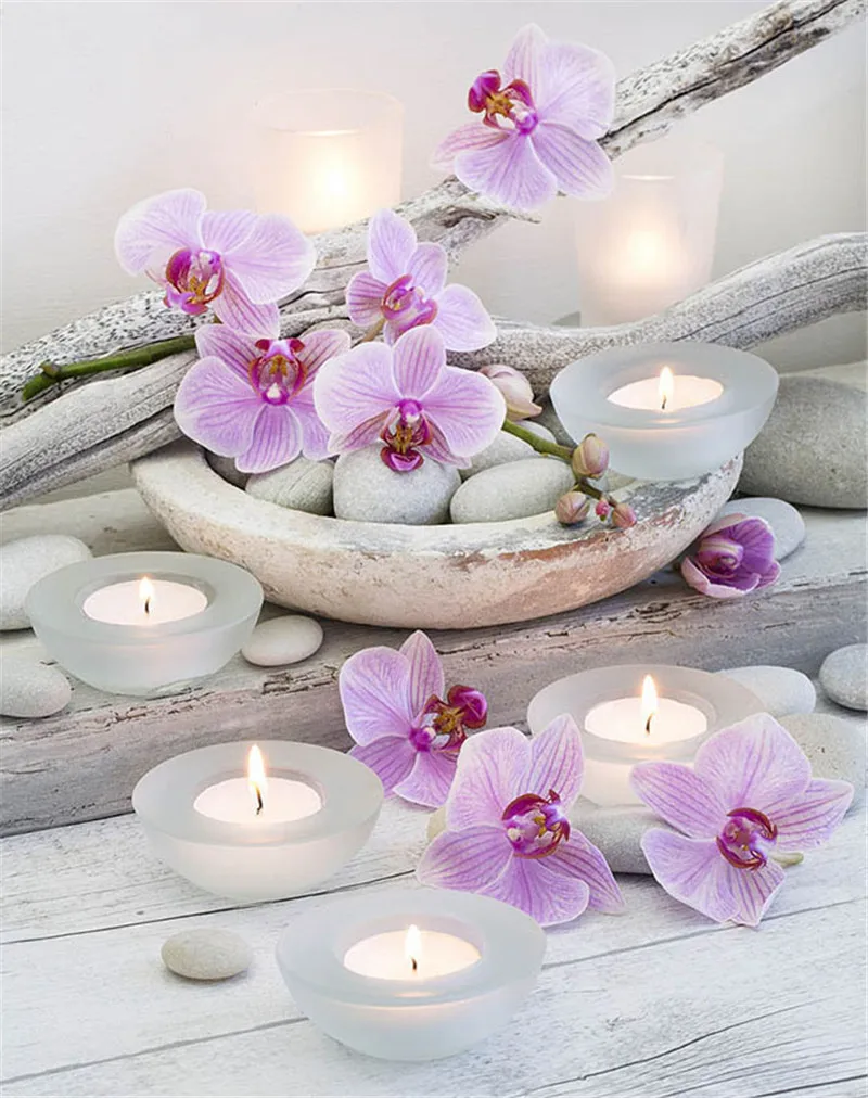 

5D DIY Diamond Painting Needlework Diamond Mosaic Diamond Embroidery Candle flower Pattern Hobbies and Crafts Home Decor Gifts