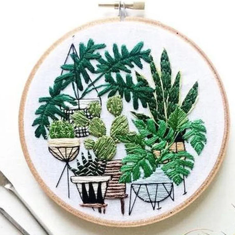 С кольцом DIY лента Цветочная вышивка набор для начинающих рукоделие KitsArts ремесла
