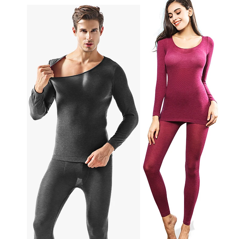 Winter Men Winter Warm Thin Thermal Underwear Ultrathin Shaper Women Heat Warm Long Johns Sets Super Elastic Body Suit for Homme