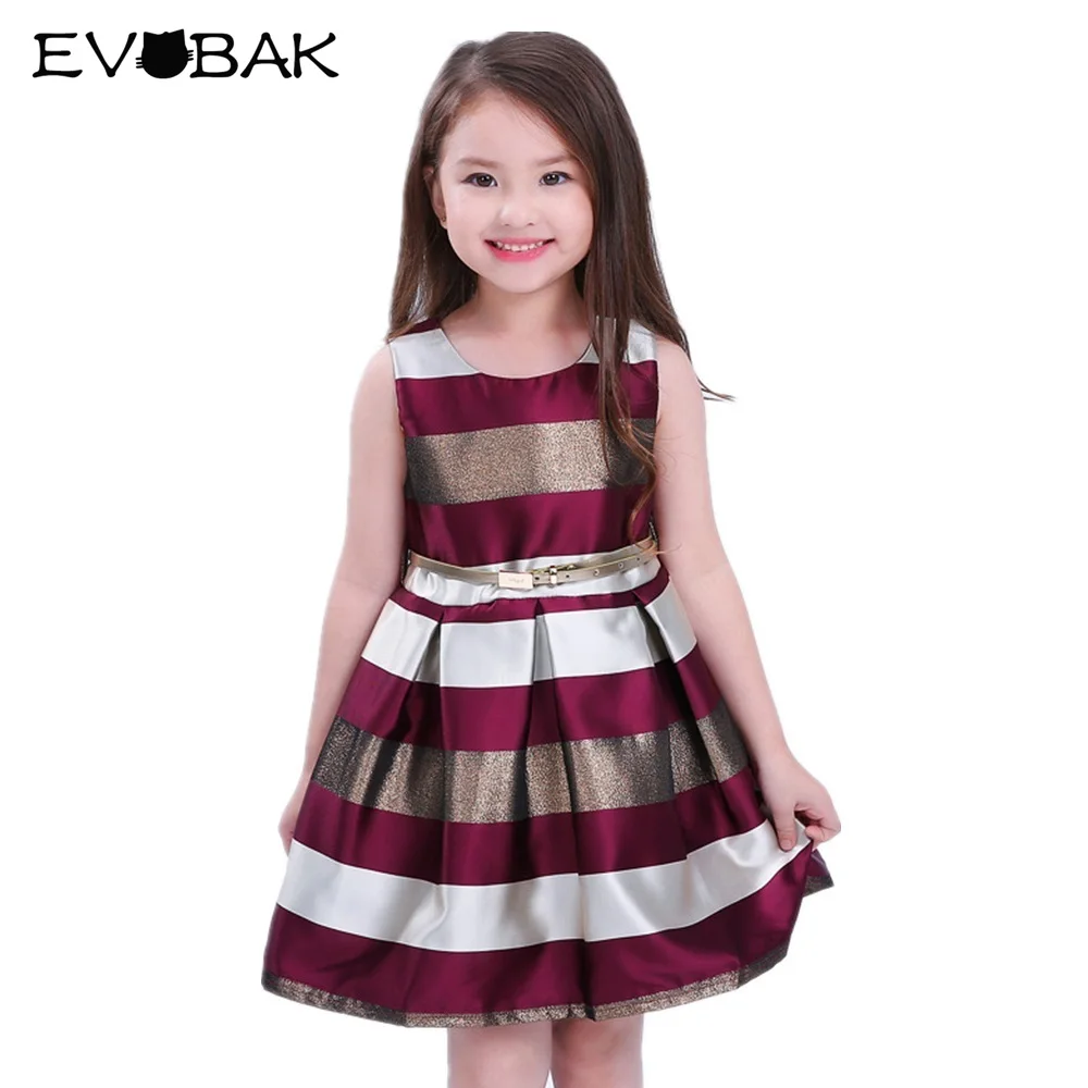

Girls Dress Wedding Flower Striped Girl Dress Sleeveless Princess Party Formal Dress Bow Summer Kids Clothes Tulle Dress 3-10Y