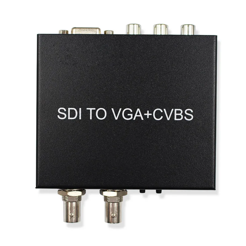 

2 Pcs SDI to VGA+CVBS/AV/RCA Converter Broadcast SDI Video Converter Convert SD/ HD/ 3G-SDI Signal to VGA & CVBS & SDI Signal