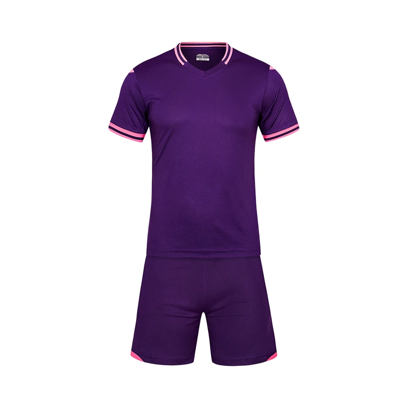 Мужская футбольная Джерси дизайн полиэстер футбольная рубашка из ткани Джерси Спортивная одежда взрослый футбол Uniformsz - Цвет: 6198 Purple