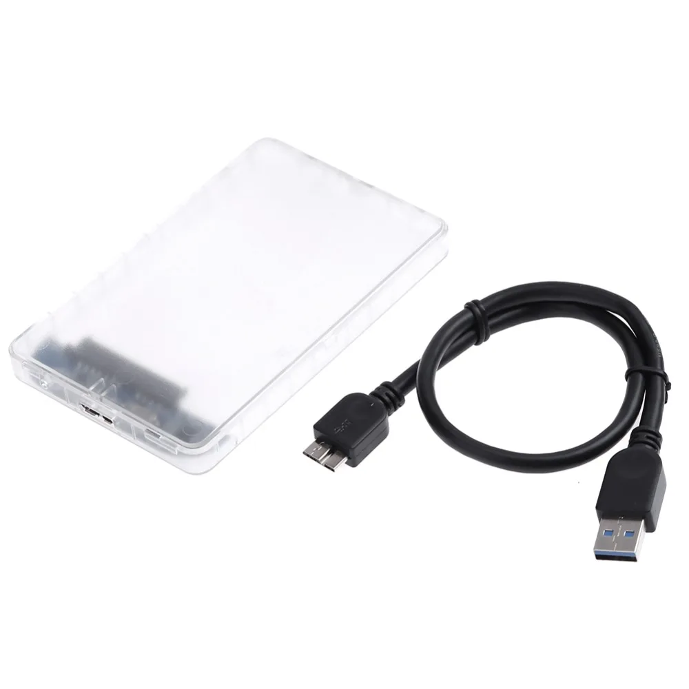 2 5 &quotUSB 3 0 SATA коробка для жесткого диска прозрачный пластиковый корпус внешнего