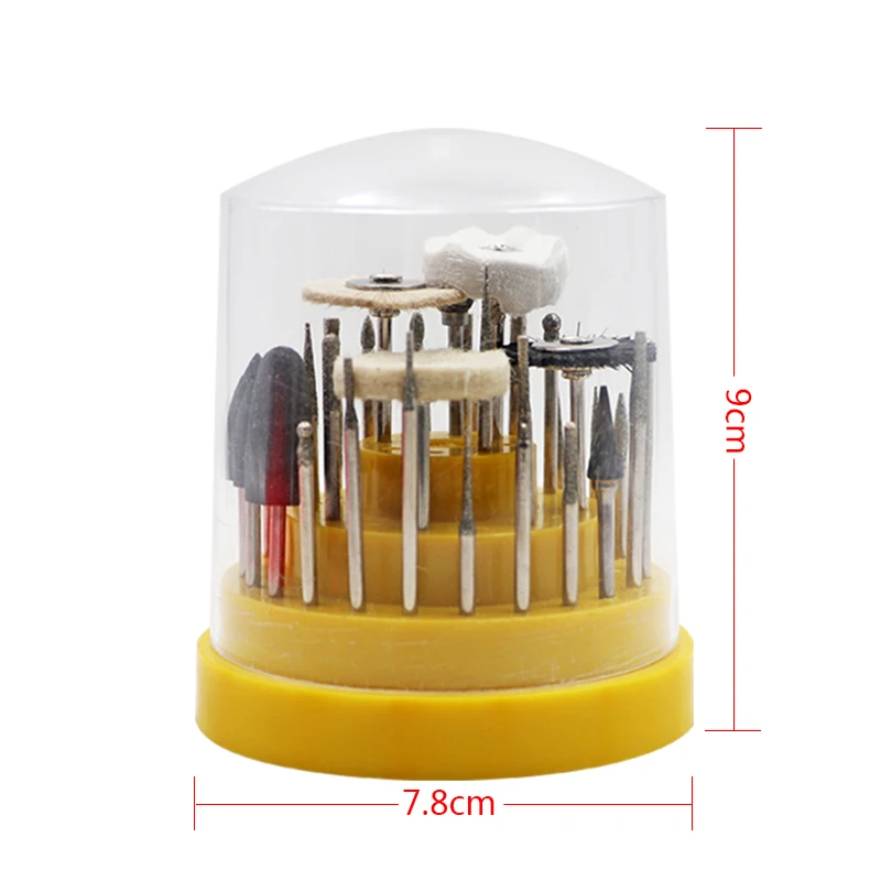 41Pcs/set Dental Lab Silicone Rubber Rotary Tungsten Steel Dental Carbide Burs Lab Burrs Tooth Drill Dental Lab Materials