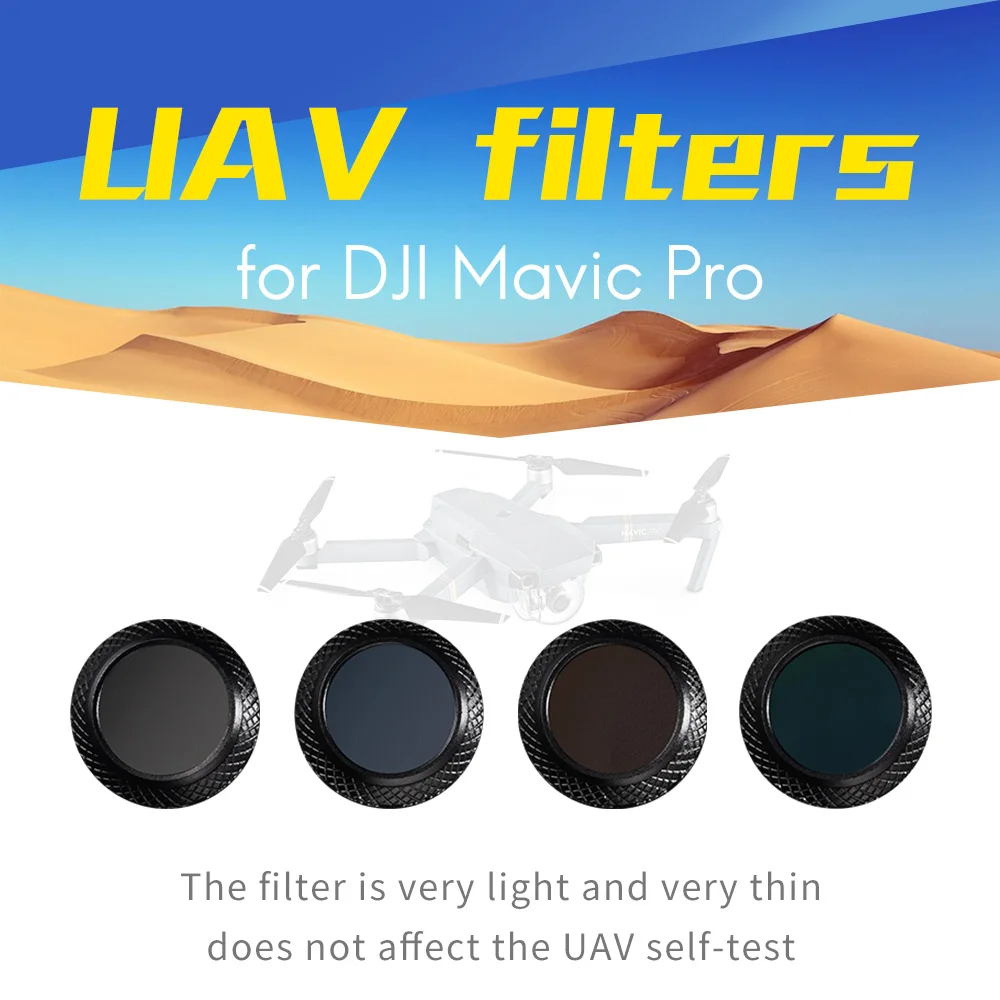 

wtianya t&y foto filters for dji UAV Mavic pro filters set with c-polarizer filter CPL+ND4+ND8+ND16 Neutral Density filter