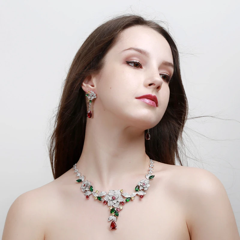 Flower Wedding Jewellry set8