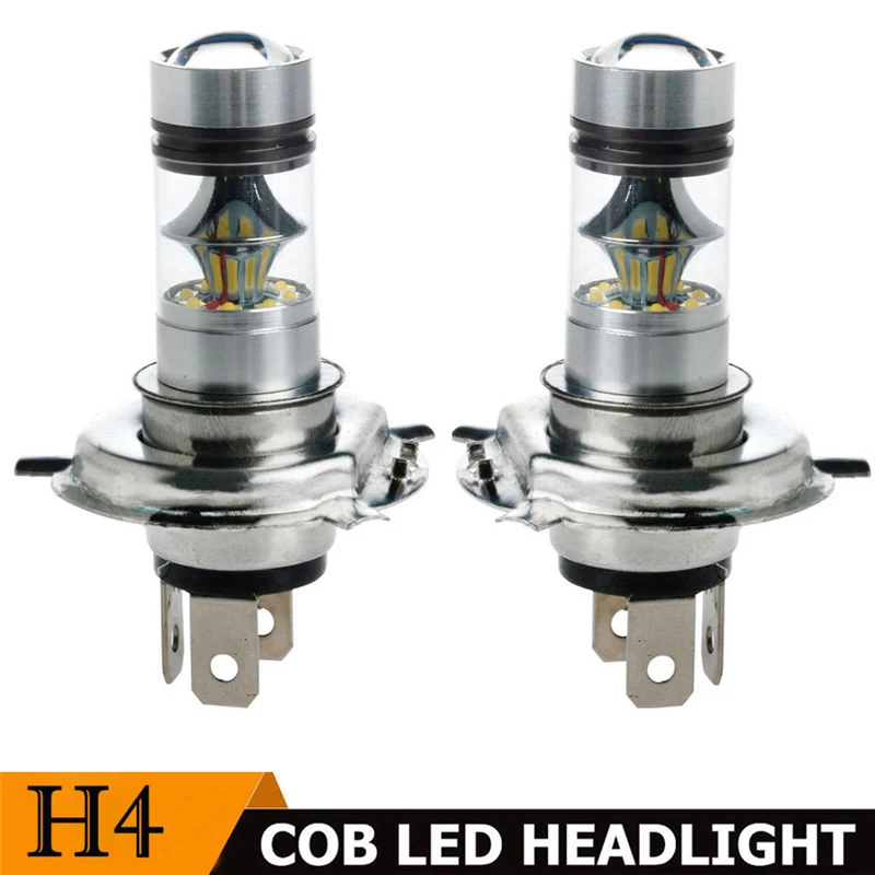 2x Car H4 9003 HB2 100W 8000K Hi Lo Beam 20LED Fog Light Driving DRL Lamp