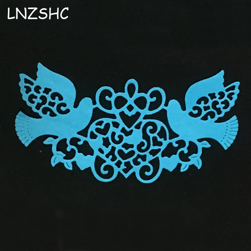 

Mrtal Cutting Dies Peace Bird Pigeon Heart Flower Lace Scrapbook Card Album Paper Craft Embossing Stencils Template