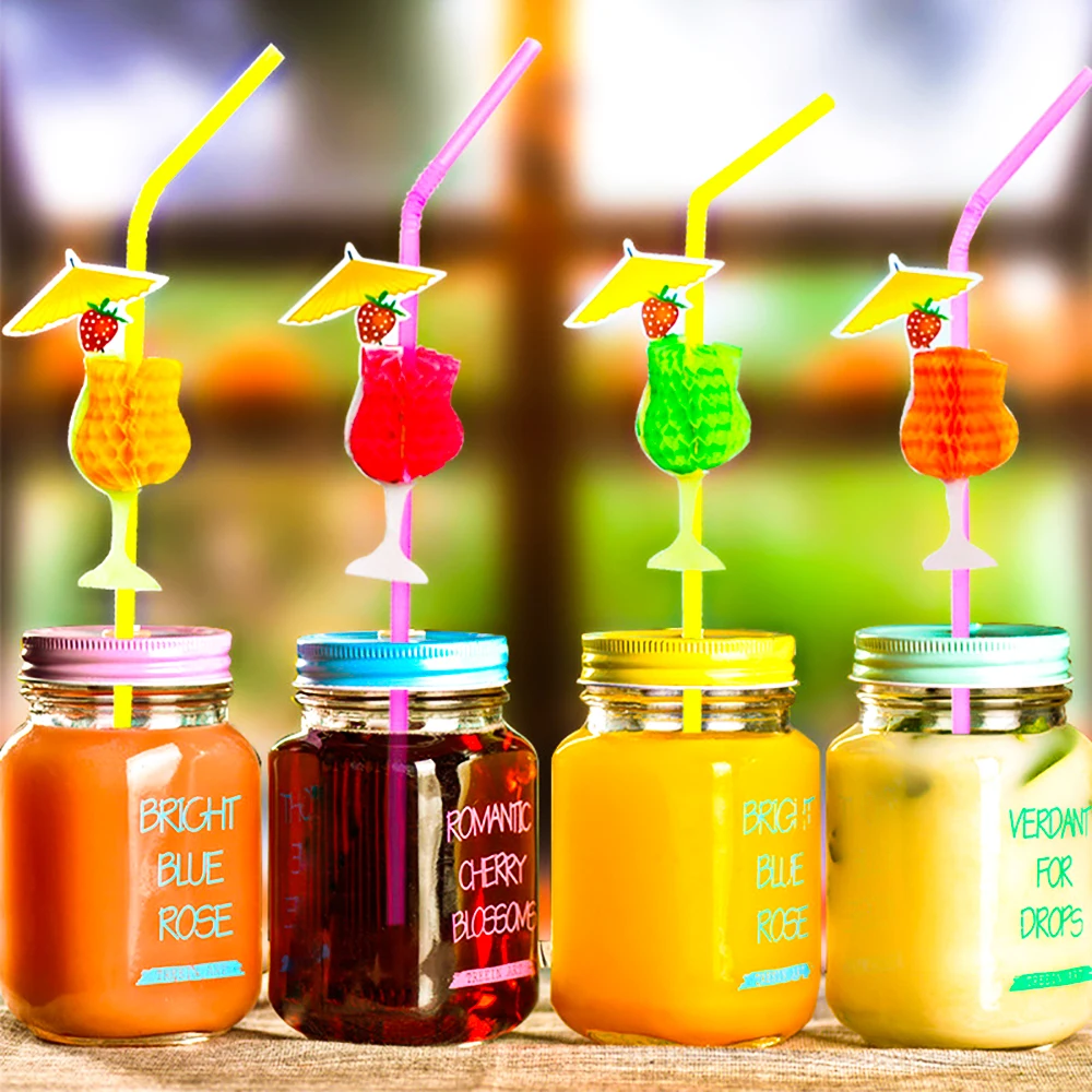 

30Pcs/Set Honeycomb Cocktail Drinking Straws Party Birthday Decoration Disposable Tableware Straws Festive Theme Party Supplies