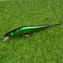 Novo 1 pçs isca de pesca 11.5 cm/11g duro crankbait plástico wobbler flutuante minnow 6 # ganchos isca artificial iscas h079