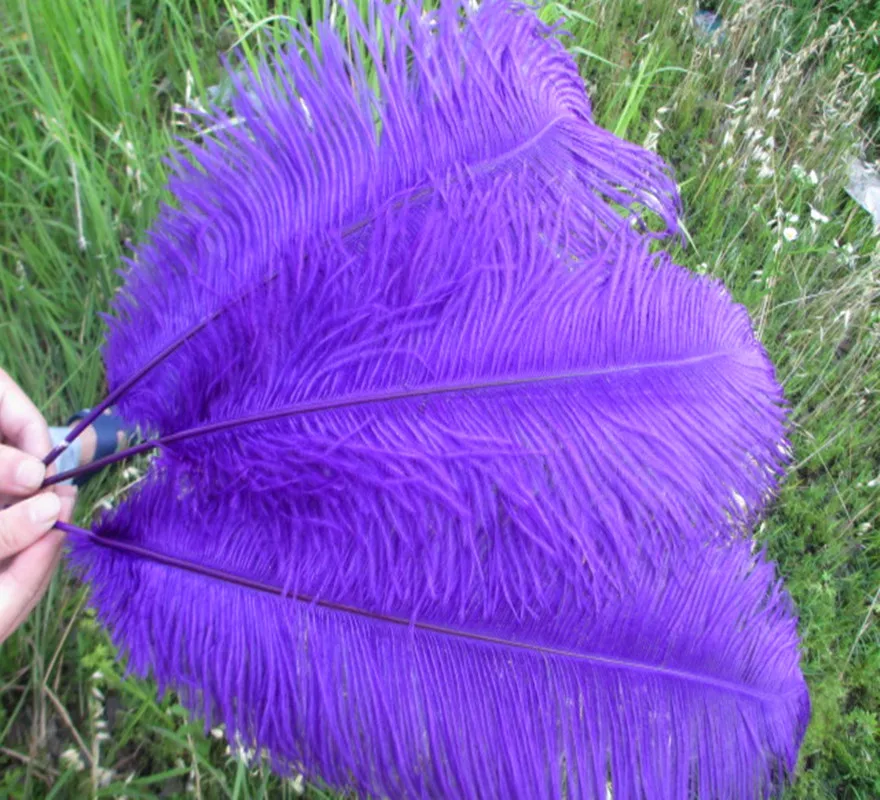 Wholesale beautiful purple ostrich feathers 100pcs 20 22 inches / 50 55