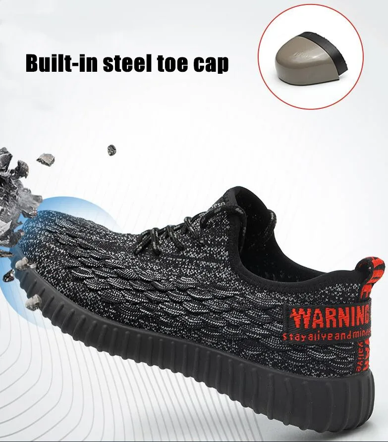 men Work shoes boots Spring summer Breathable Comfortable Steel toe cap Anti-smashing anti-piercing Safety shoes CS-295