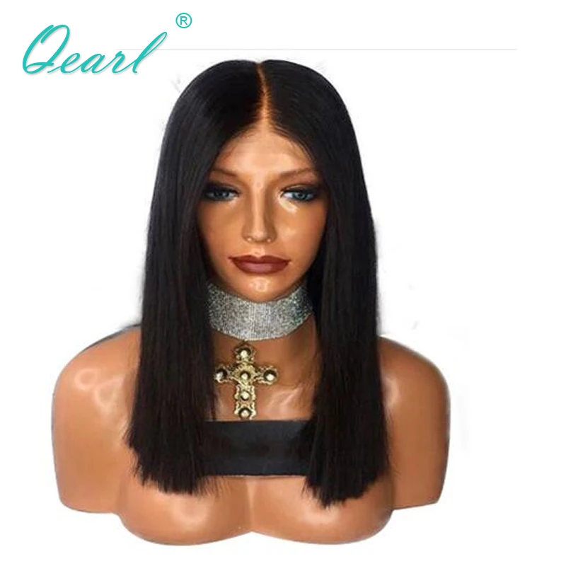 Middle Part Straight Human Hair Wigs 150 Density Remy Brazilian Full