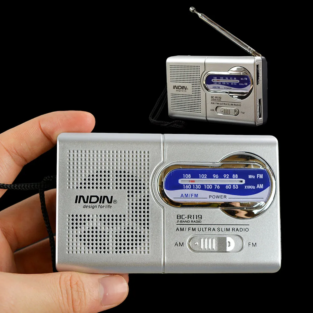 1 PC Universal Slim AM/FM Mini Radio World Receiver Stereo Speakers MP3 ...