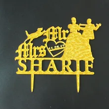 Китайское Сердце Пара торт Топпер пользовательское имя и дата с собакой романтичное украшение для свадьбы