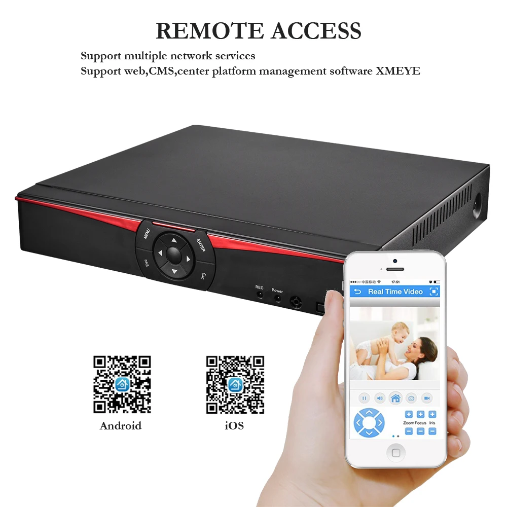 Система видеонаблюдения Gadinan 8 каналов 4 МП HDMI POE NVR|Система наблюдения| |