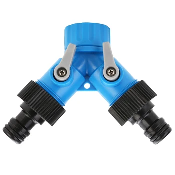 

3/4'' Two Way Y Hose Pipe Quick connector Adapter Splitter Tap Connector Fitting Garden Irrigation Tools Mayitr