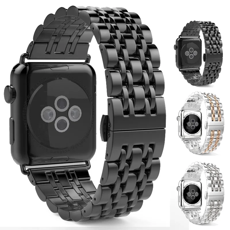 

So buy metal Wrist Strap for Apple Watch band 38mm belt 42mm i watch Stainless Steel watchband iwatch series 3/2/1 Link Bracelet