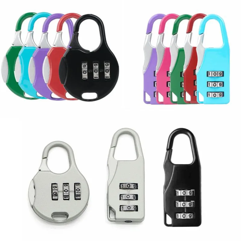 Мини-замок с паролем для багажа набор инструментов коробка для ключей Набор ключей 3 набора цифр несколько цветов багаж Пароль замок