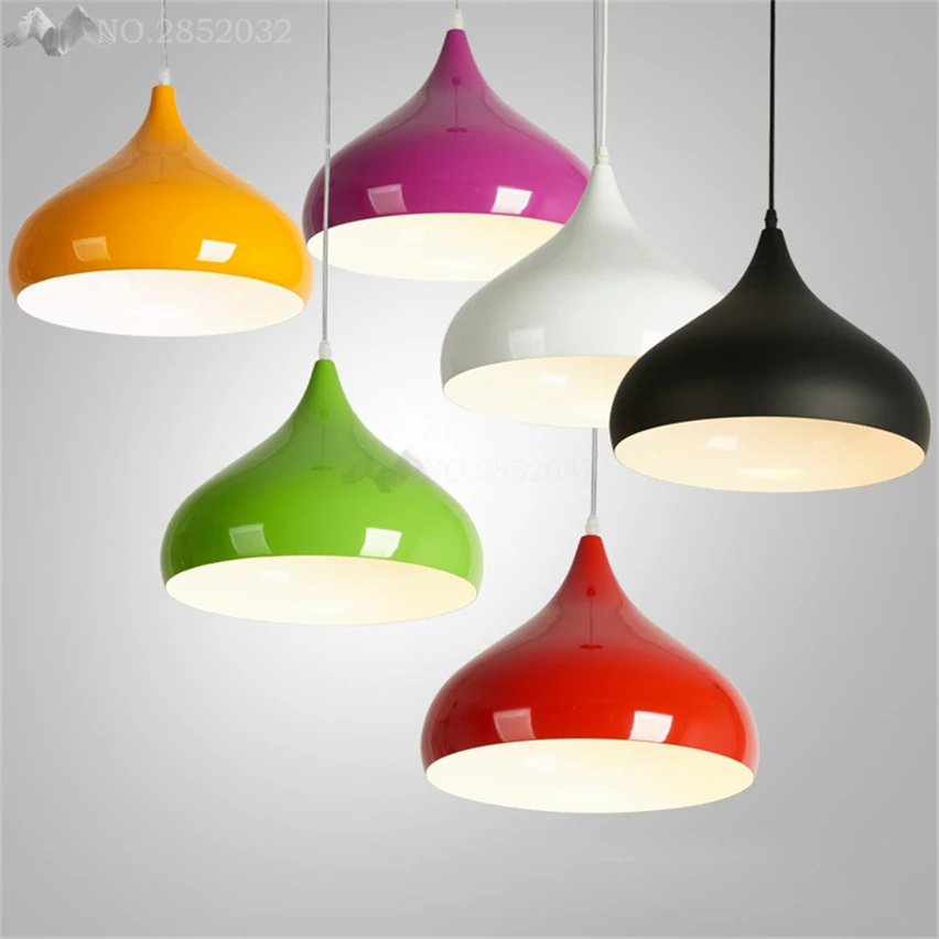 Jw Modern Colorful Aluminium Pendant Light Diy Hanging Lamp Shade