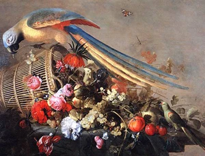 6 17 Cornelis de Heem (Dutch Baroque Era Painter, 1631-1695) Still Life with Bird