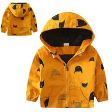 2016 Autumn New Children Jacket For Boys Print Monsters Baby Boy Outerwear & Coats 2-8 Years Kids Waterproof Windbreaker Clothes