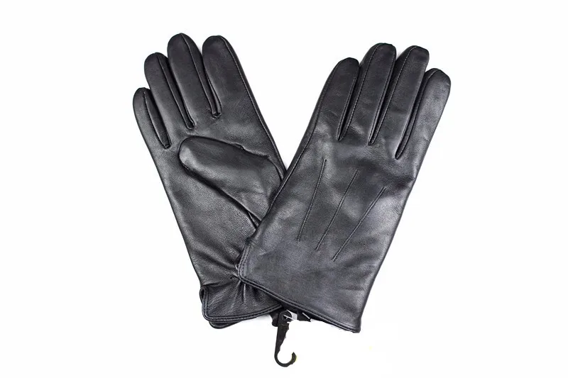 Тактические перчатки кожаные перчатки мужские высокого качества импорт овчины Модный Полосатый Стиль шерсть подкладка теплая зимняя