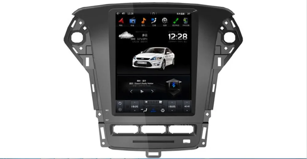 Discount Tesla style 10.4Inch BIG Screen Quad Core Android7.1 NO Car DVD Player Stereo GPS Navigation Car Radio For Ford Mondeo 2007-2012 1