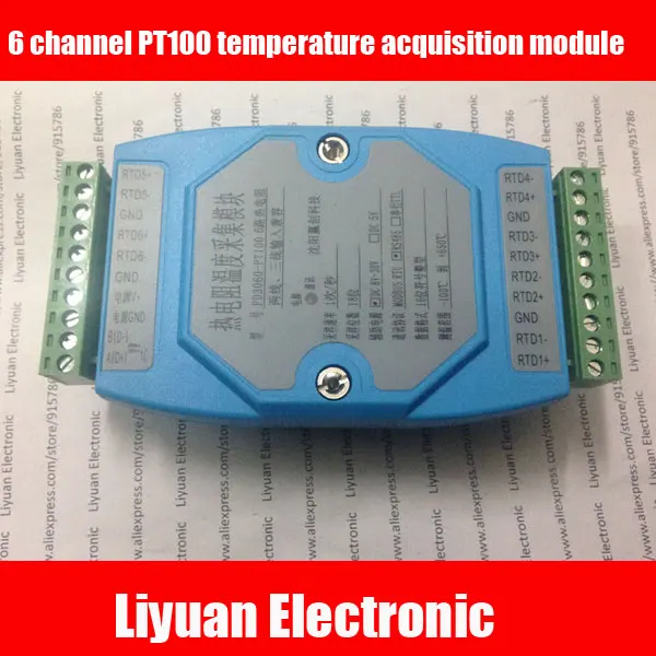 6-way PT100 temperature logger acquisition module 485 MODBUS RTU protocol inspection table | Электронные компоненты и