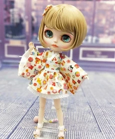 1 Набор = 4 шт. новая одежда модное японское кимоно с резинкой для волос кукол Blyth