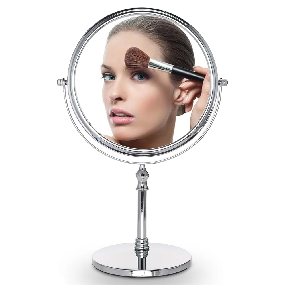 Cosprof Hot Chrome Round Silver Extending 8 inches mounted make up