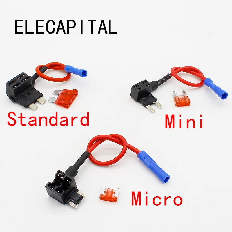 Add A Circuit Standard/Mini/Micro Blade Fuse Boxes Holder Piggy Back