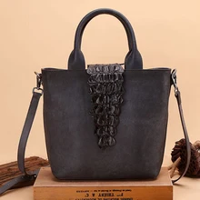 Натуральная кожа, женские сумки через плечо с верхней ручкой, крокодиловый узор, высокое качество, натуральная кожа, сумка через плечо, сумка-мессенджер, новинка