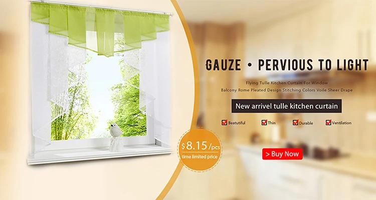 

Flying Tulle Kitchen Curtain for Special Window and Small Window for Bed Room and Bath Room Window