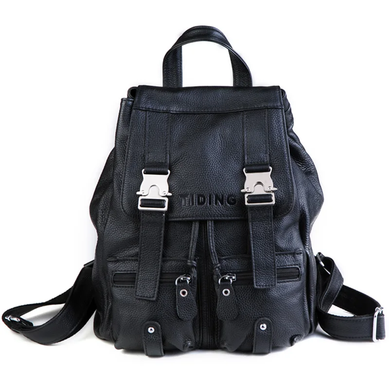 

2017 Handmade genuine leather backpack 100% Pebble Women Backpack School bags drawstring backpack Shoulder bag original 3016