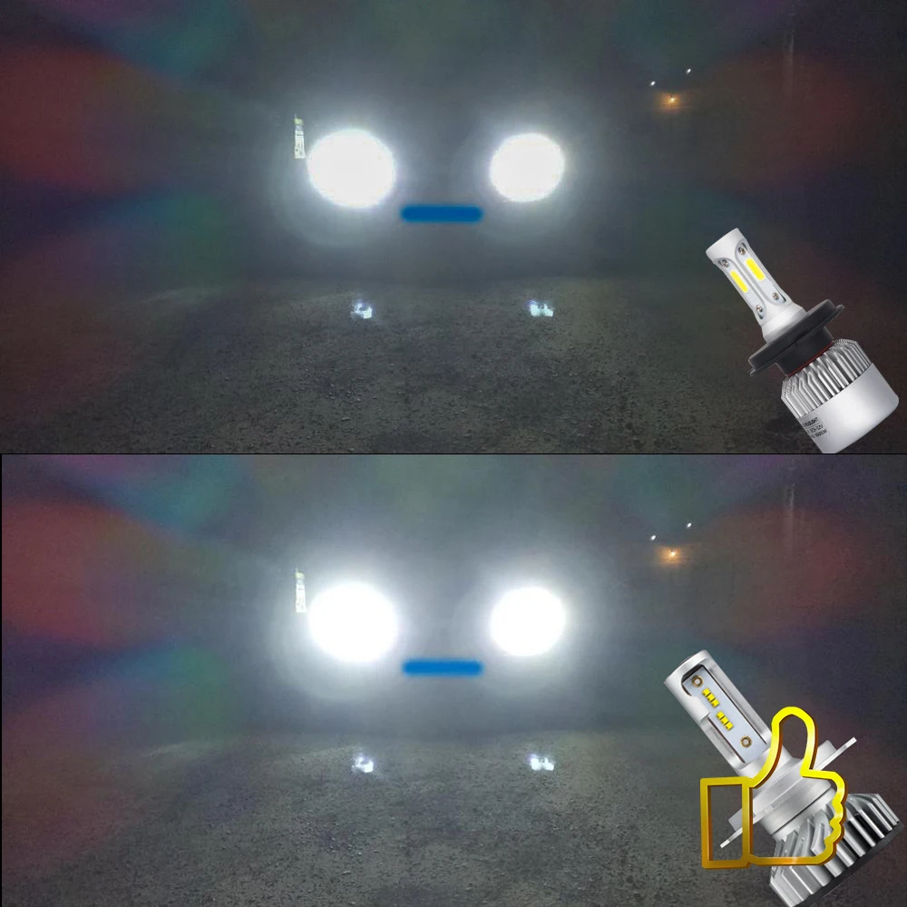 Uttril 4300K 5000K 6500K LED H4 H7 светодиодный H11 H1 H3 9005 HB3 9006 HB4 H8 H9 безошибочные лампы для