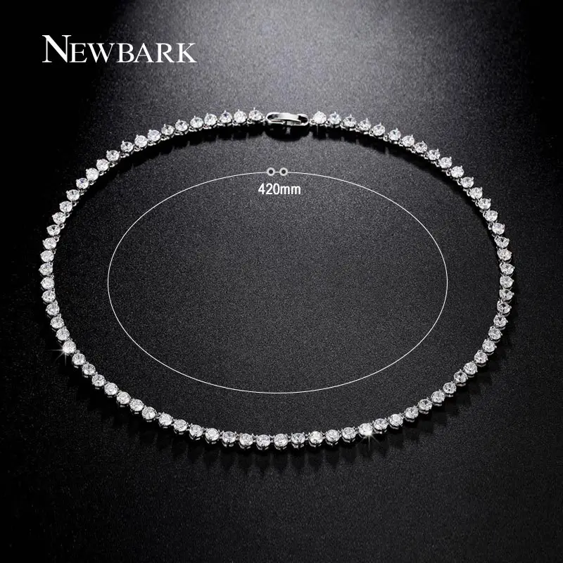 Newbark классический длинный Цепочки И Ожерелья Круг Rhinestone Ювелирные изделия с AAA