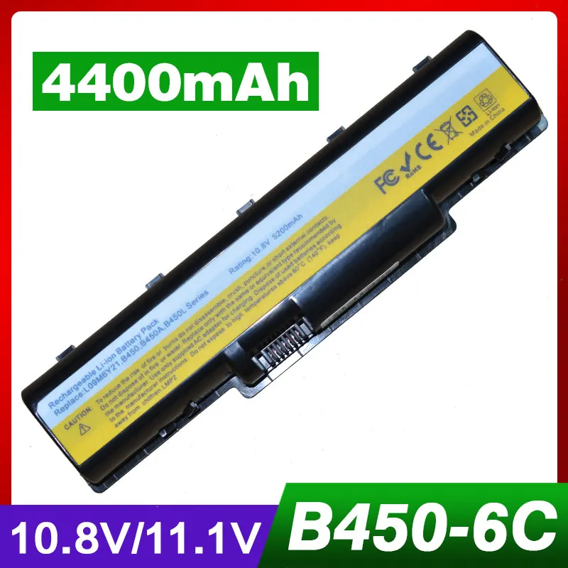 

4400mAh laptop battery for LENOVO 121000866 L09M6Y21 L09S6Y21 B450 B450A B450L