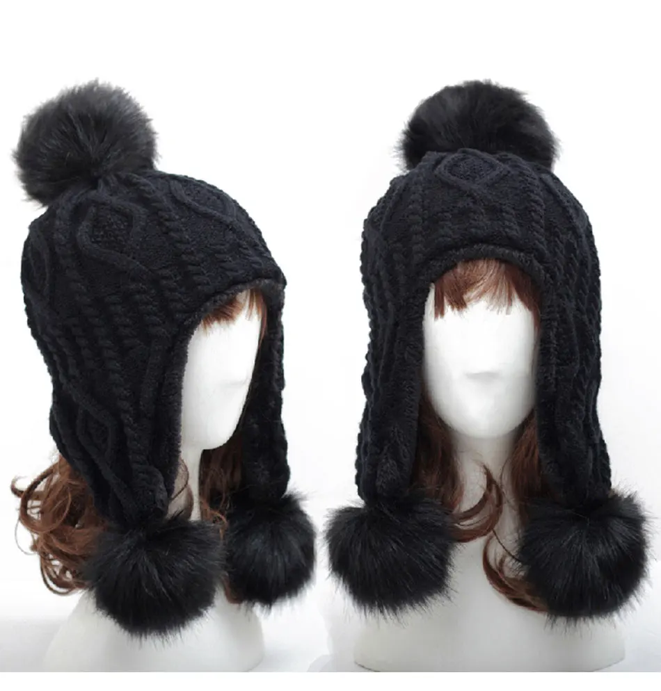 GROUPJUMP, Skullies Beanies, Pom Poms, зимняя шапка, популярная вязаная шапка, толстые теплые шапочки, шапки для укладки волос, Touca Gorro