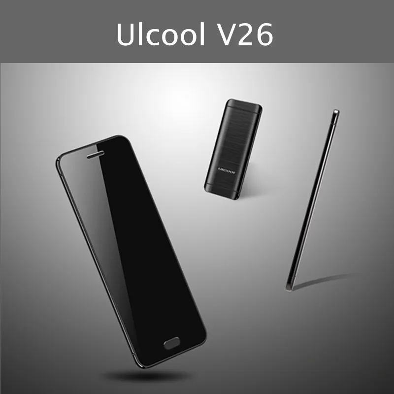 Мобильный телефон Ulcool V26 с сенсорным дисплеем металлический корпус Bluetooth 2,0 Dialer Dual SIM Кредитная карта мобильный сотовый телефон