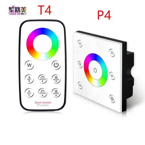 

DC12-24V 4CH touch panel RGBW controller Smart RF wireless Remote Panel Dimmer 4A*4CH For 5050 RGBW led strip lamp