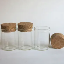 100x15 мл прозрачная стеклянная трубка с деревянная пробка 15cc 1/2 oz прозрачный стеклянный образец стеклянные флаконы банка 30*40 мм контейнеры для хранения