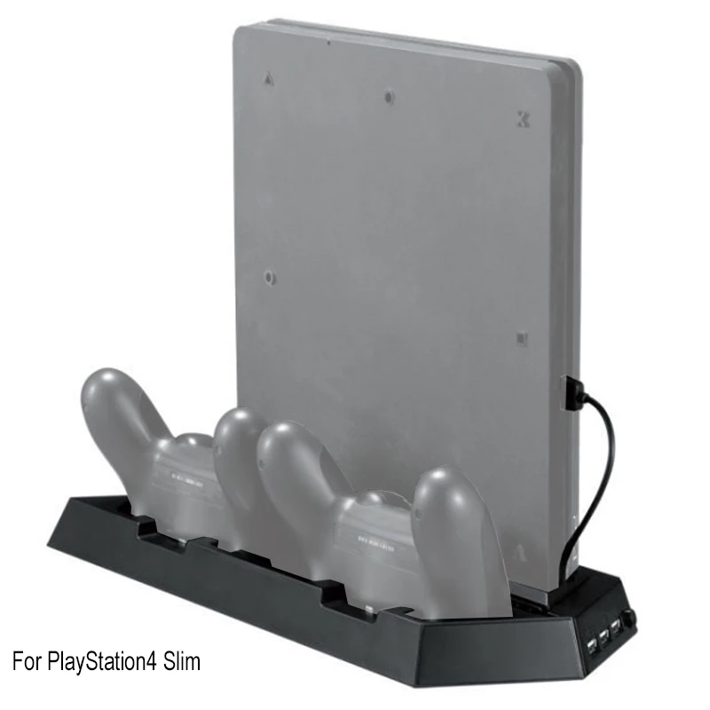 Аксессуары для PS4 вертикальная подставка с охлаждающими вентиляторами PlayStation 4/Slim
