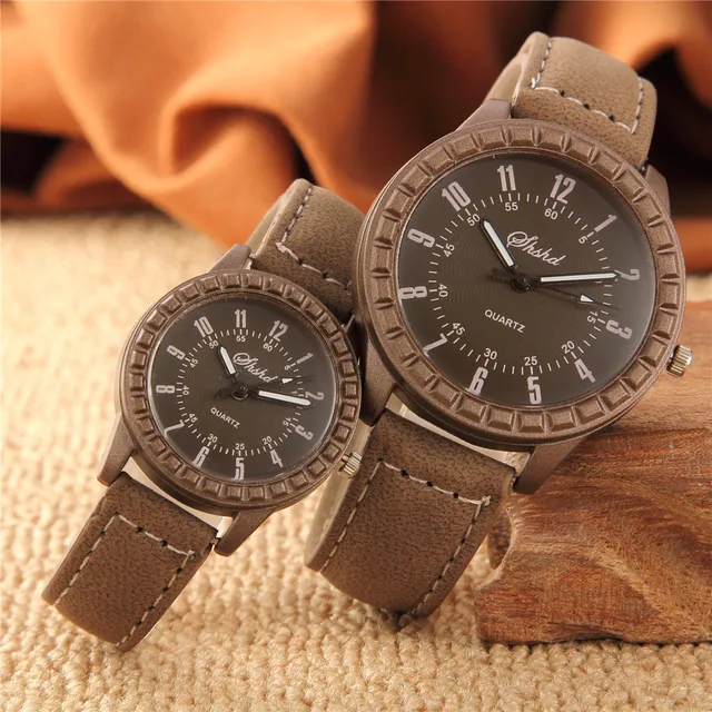 2 Pcs Hot Sales New Vintage leisure imitation wood pair watches men women lovers 2 Pcs Hot Sales New Vintage leisure imitation wood pair watches men women lovers