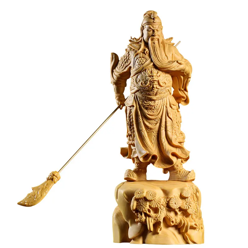 

Armed war gods Fortuna Guan Gong guan Erye guanyu boxwood carving home wood decoration carvings buddhas
