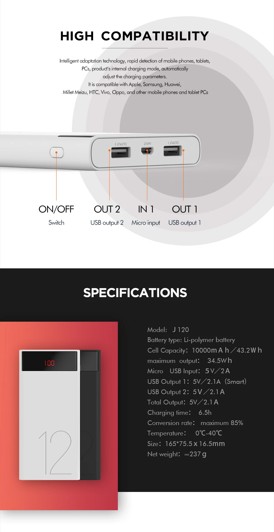 mobile phone battery charger